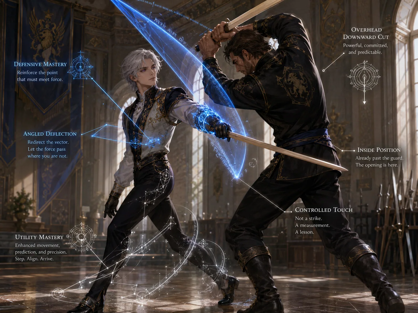 Defensive and Utility Principles used during controlled sword training